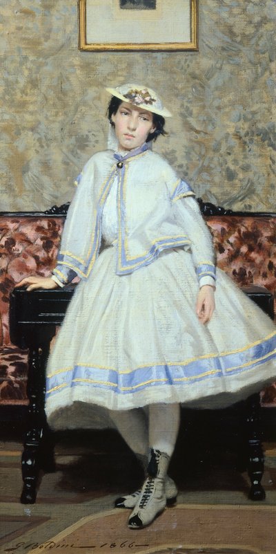 Alaide Banti en blanc par Giovanni Boldini (1842-1931) - Giovanni Boldini