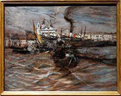 Bateaux à Venise - Giovanni Boldini