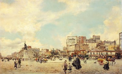 Place Clichy, Paris, par Giovanni Boldini, huile sur toile - Giovanni Boldini