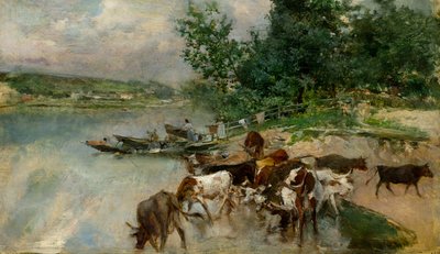 Boire sur la Seine, c.1874-75 - Giovanni Boldini
