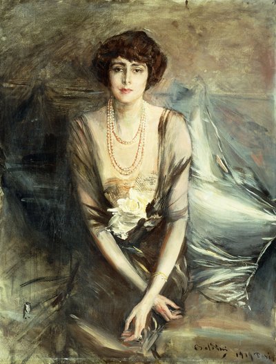 Portrait de Mme George McFadden assise, trois-quarts longueur, 1919 - Giovanni Boldini