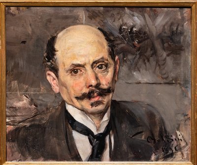 Portrait du peintre J.B. Edouard Detaille, (détail) - Giovanni Boldini