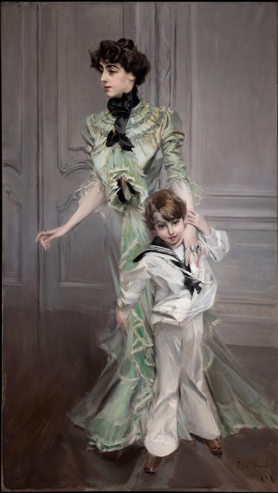 Portrait de la signora Hugo et de son fils, 1898 - Giovanni Boldini