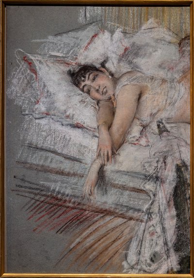 La Comtesse de Rasty au lit - Giovanni Boldini