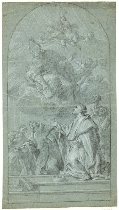 Les moines augustins recevant la règle de leur ordre de Saint Augustin - Giovanni Bonati
