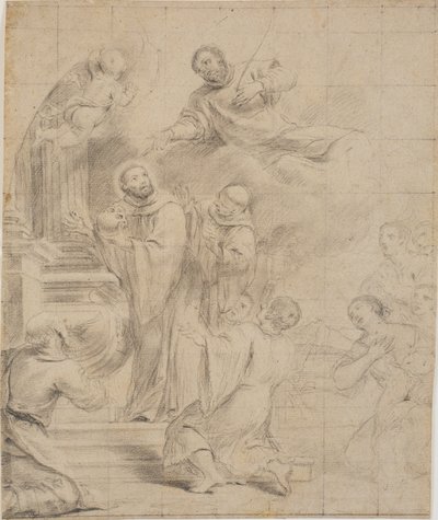 Saint Bernard sauvant le crâne de Saint Césaire - Giovanni Bonati