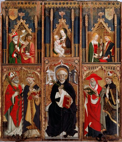 Retable Reghezza : Sainte Dominique sur le trône - Giovanni Canavesio