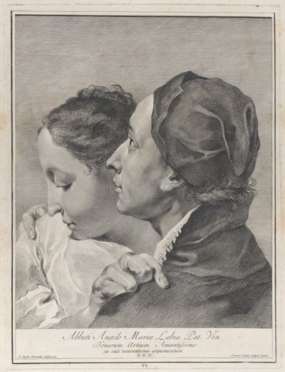 Un jeune homme embrassant une fille, 1743 - Giovanni Cattini