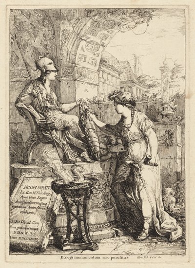 Exegi Monumentum (Art inscrivant le bouclier de Minerve) - Giovanni David