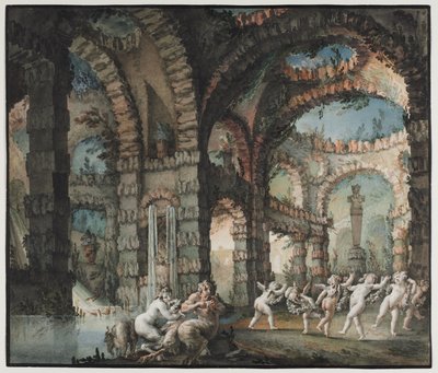 Famille de satyres avec chérubins dansants, c. 1775-76 - Giovanni David