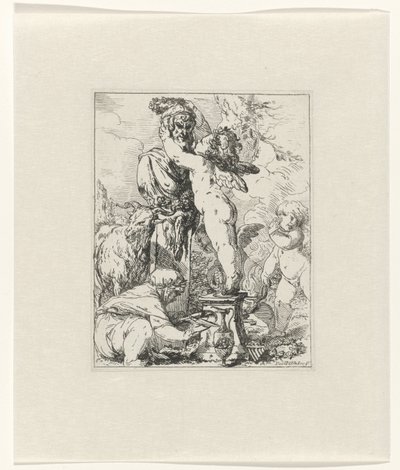 Putti offrant un sacrifice au dieu Terminus - Giovanni David