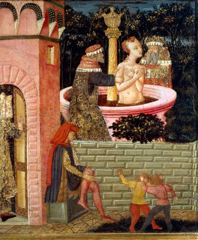 Histoires de Suzanne, vers 1450, panneau avant d