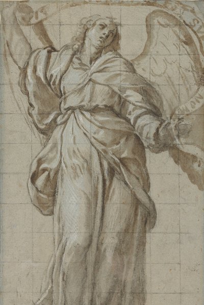 Ange debout tenant un parchemin, vers 1614 - Giovanni Domenico Caresana