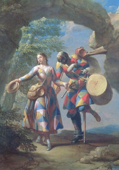 Un arlequin revenant de la guerre, vers 1742 - Giovanni Domenico Ferretti