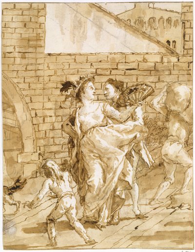 Eine Flirterei - Giovanni Domenico Tiepolo