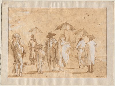 Une averse printanière - Giovanni Domenico Tiepolo