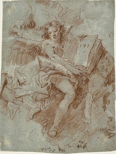 Un ange avec un livre - Giovanni Domenico Tiepolo