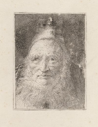 Vieil homme barbu avec un chapeau, de la Raccolta di Teste (Collection de têtes) - Giovanni Domenico Tiepolo
