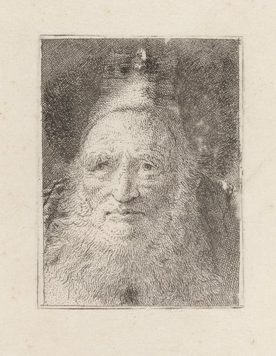 Vieillard barbu avec un chapeau, de la Raccolta di Teste (Collection de têtes) - Giovanni Domenico Tiepolo
