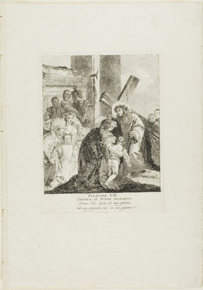 Le Christ console les femmes en pleurs, planche huit du chemin de croix - Giovanni Domenico Tiepolo