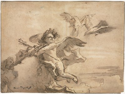 Cupidon Aveuglé et Deux Colombes - Giovanni Domenico Tiepolo