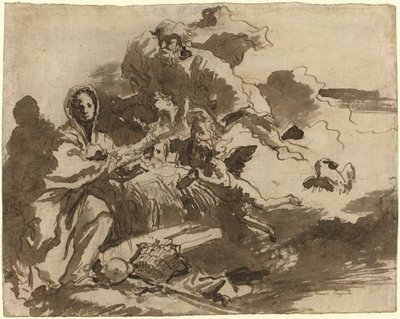 Dieu le Père et les anges adorant la Vierge à l