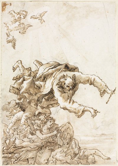 Dieu le Père avec des anges et des chérubins, 1758 ou après - Giovanni Domenico Tiepolo