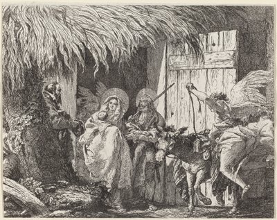 Joseph et Marie se préparent à partir - Giovanni Domenico Tiepolo