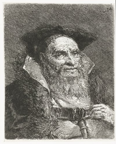 Homme avec béret - Giovanni Domenico Tiepolo