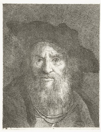 Homme avec un béret (Verzameling hoofden) - Giovanni Domenico Tiepolo