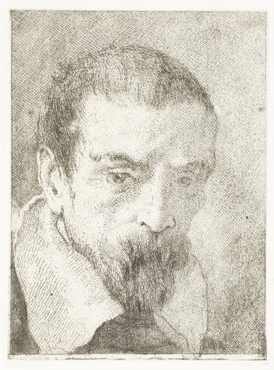 Homme avec petite barbe sans couvre-chef (Verzameling hoofden, Raccolta di Teste) - Giovanni Domenico Tiepolo