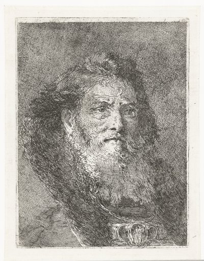 Homme sans couvre-chef (série: Collection de têtes) - Giovanni Domenico Tiepolo