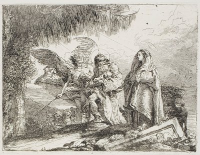 Marie et Joseph, tenant l