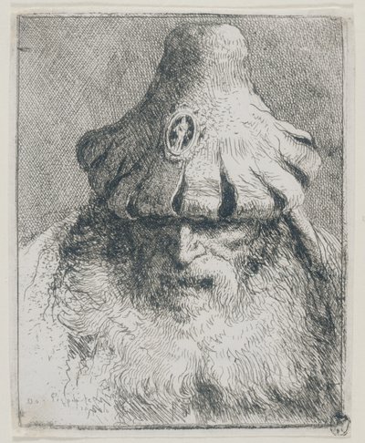 Un vieil homme au chapeau conique - Giovanni Domenico Tiepolo