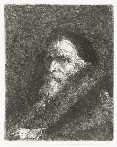 Vieil homme en manteau de fourrure - Giovanni Domenico Tiepolo