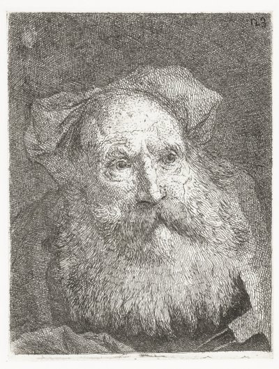 Vieil homme avec une barbe - Giovanni Domenico Tiepolo
