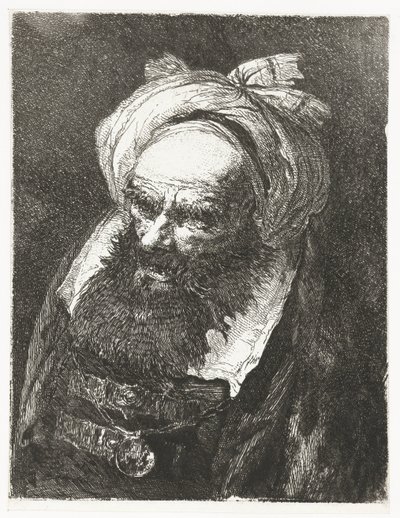 Vieil homme avec un turban - Giovanni Domenico Tiepolo