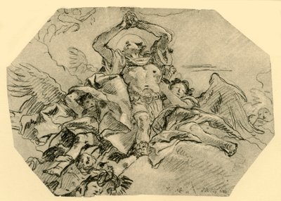 Saint priant entouré d