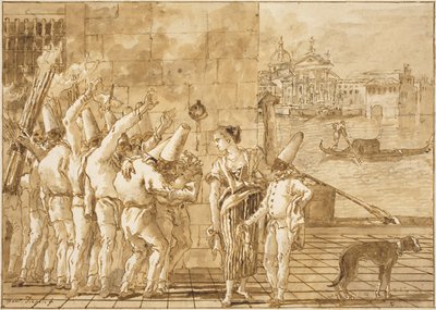 Adieu de Punchinello à Venise - Giovanni Domenico Tiepolo