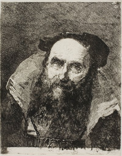 Vieil Homme Souriant - Giovanni Domenico Tiepolo