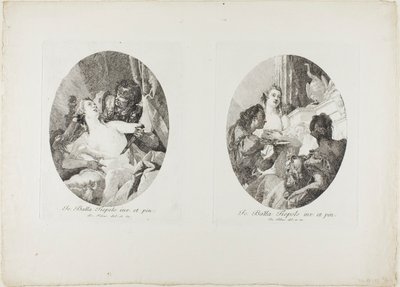 Tarquin et Lucrèce et Cléopâtre honorés de cadeaux - Giovanni Domenico Tiepolo