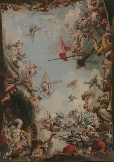 La Glorification de la famille Giustiniani - Giovanni Domenico Tiepolo