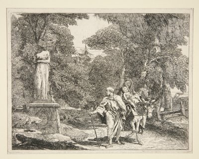 La Sainte Famille passant près d
