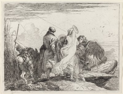 La Sainte Famille se préparant à embarquer - Giovanni Domenico Tiepolo