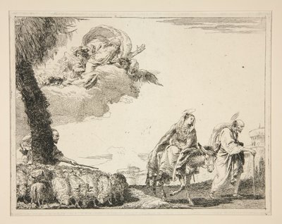 La Sainte Famille, de la série Idee pittoresche sopra la fuga in Egitto - Giovanni Domenico Tiepolo