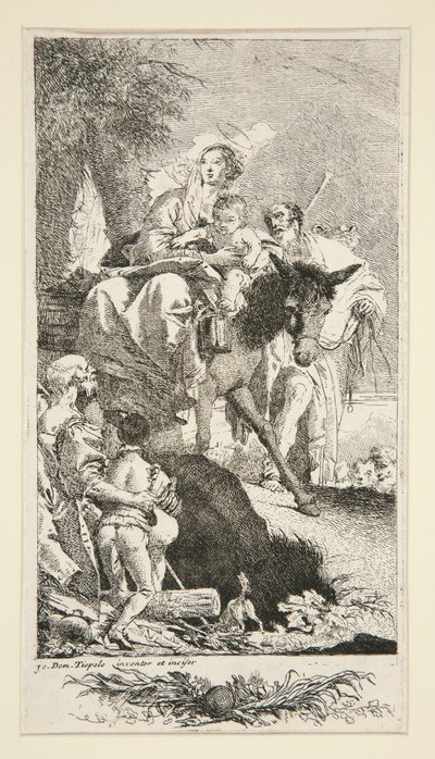 La Sainte Famille avec le mendiant et son fils - Giovanni Domenico Tiepolo
