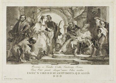 Les saints patrons de la famille Crotta - Giovanni Domenico Tiepolo