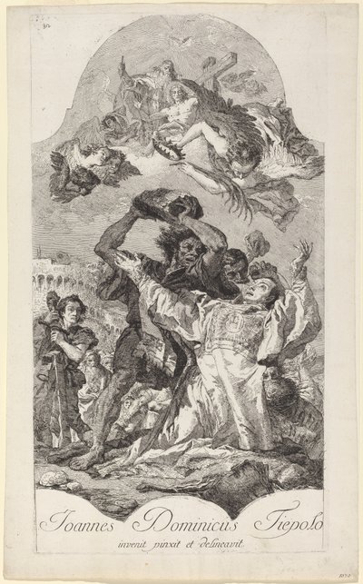 La lapidation de Saint Étienne - Giovanni Domenico Tiepolo