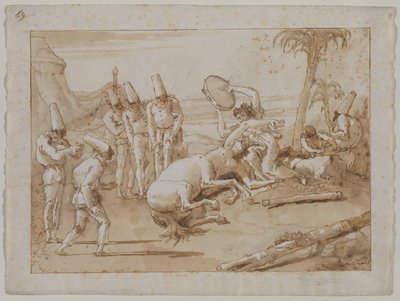 La femme au tambourin - Giovanni Domenico Tiepolo