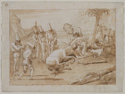 La femme au tambourin - Giovanni Domenico Tiepolo